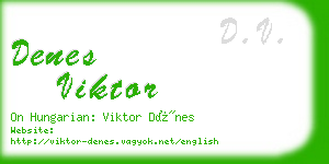 denes viktor business card